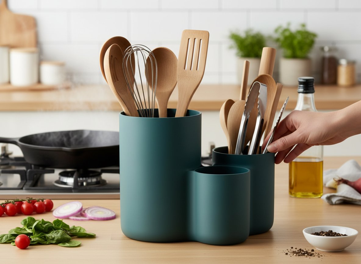 Soporte de Utensilios de Cocina Moderno