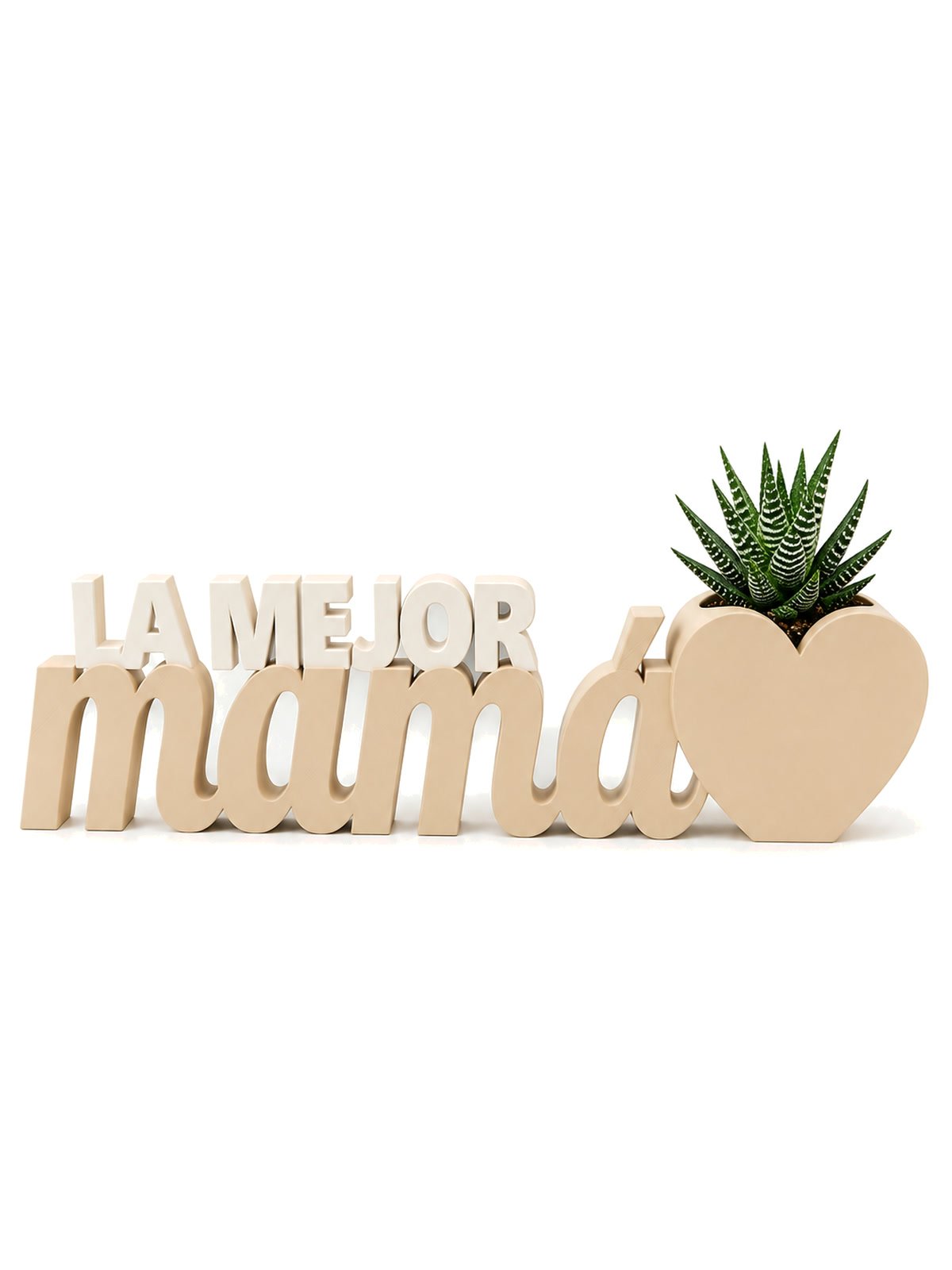 Cartel Decorativo La Mejor Mamá con Maceta Día de la Madre