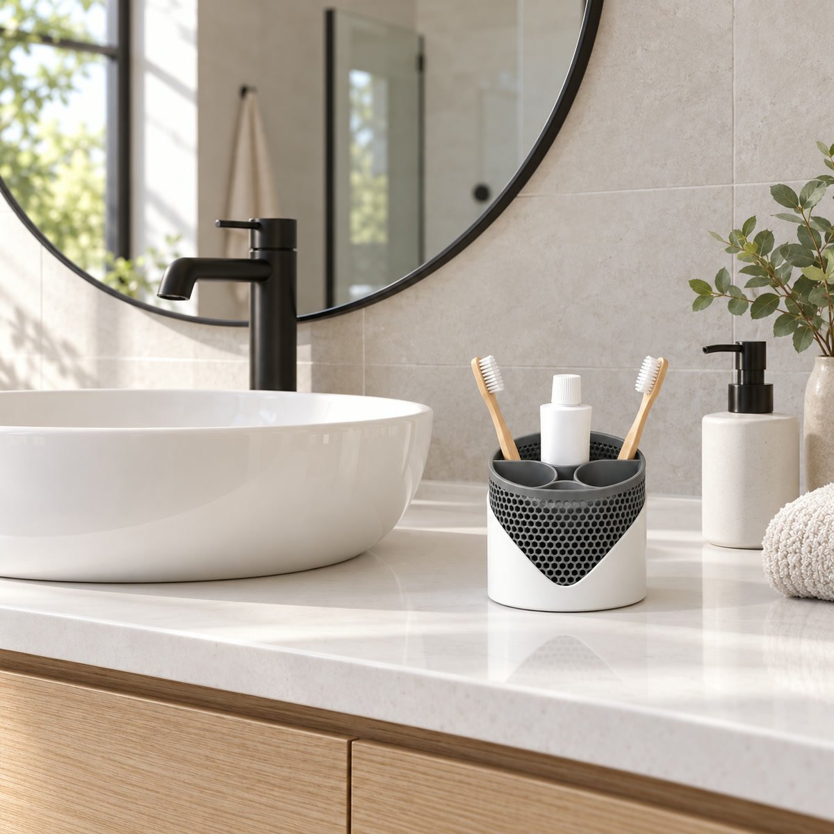 Portacepillos de Dientes Organizador de Baño Aero - foto 4