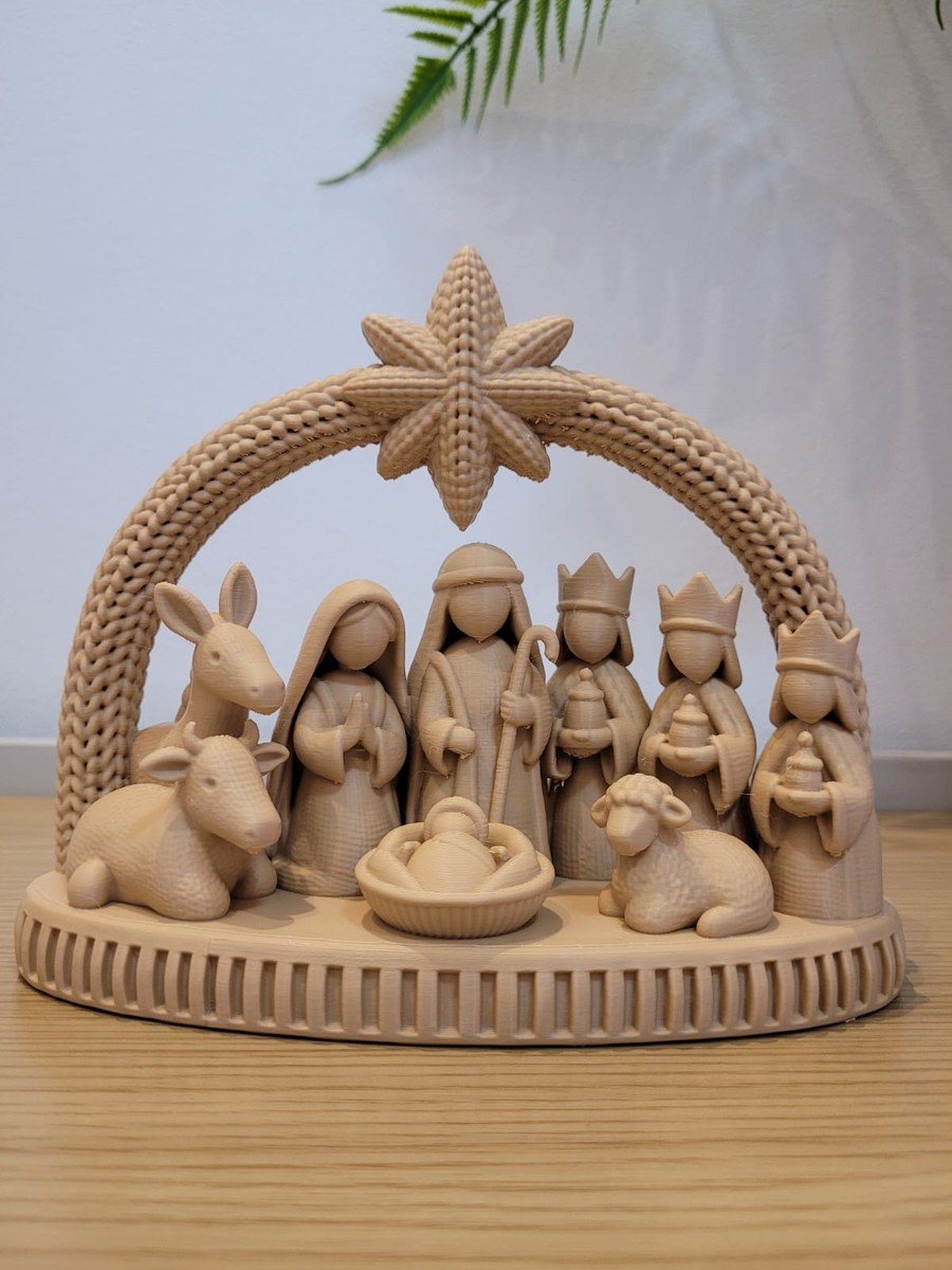 Pesebre Navideño Decorativo Nacimiento con Arco y Estrella - foto 4