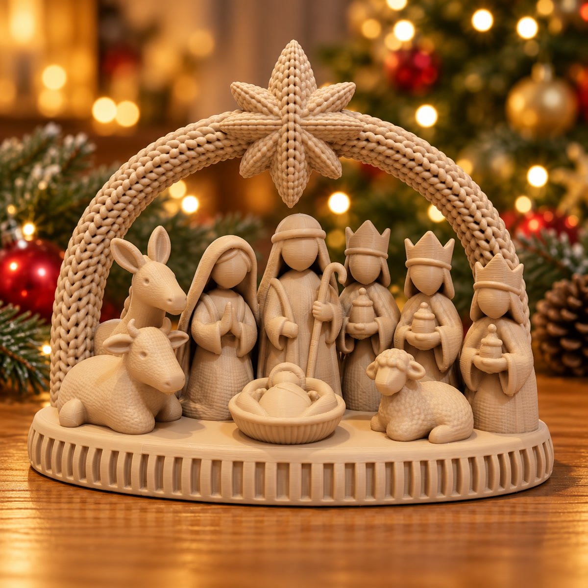 Pesebre Navideño Decorativo Nacimiento con Arco y Estrella - foto 3