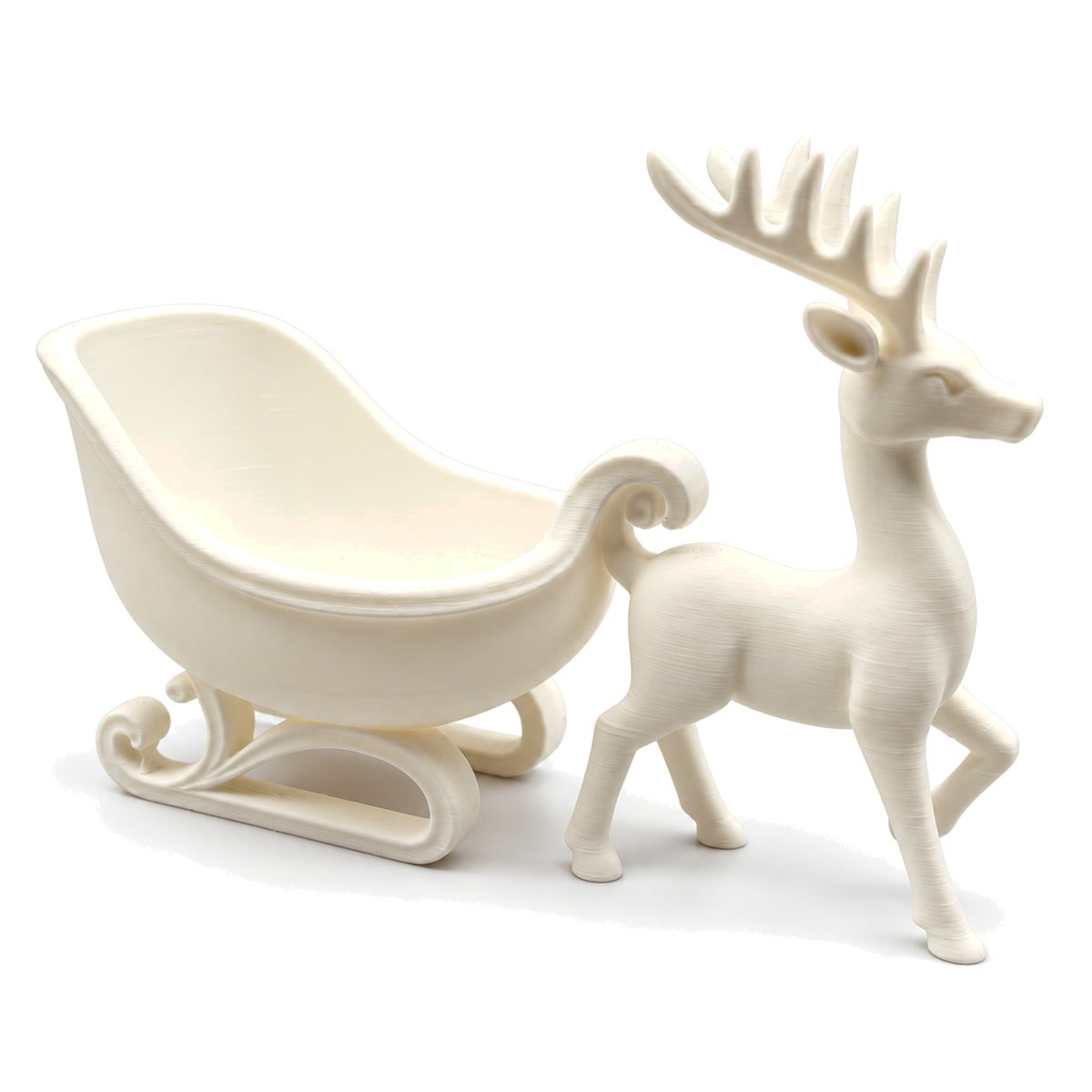 Centro de Mesa Navideño Trineo con Reno Decorativo