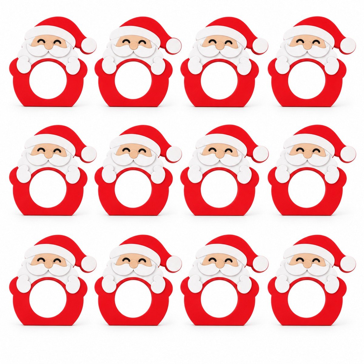 Pack x12 Servilleteros Navideños Papá Noel - foto 1