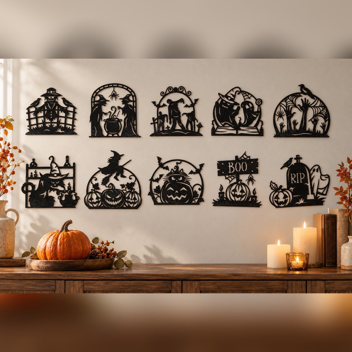 Set x10 Cuadros Decorativos Halloween para Pared - foto 2