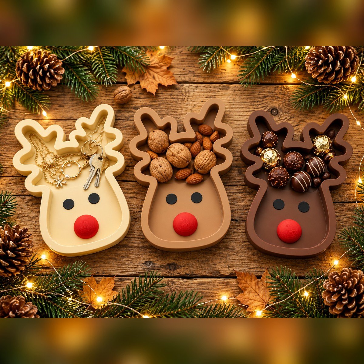 Set x3 Bandejas Navideñas Reno - foto 3