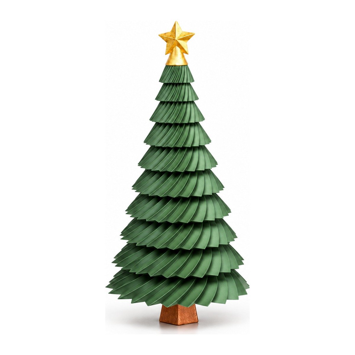 Árbol de Navidad Decorativo Plisado Verde - foto 1