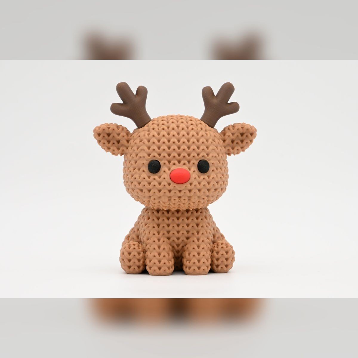 Set 4 Figuras Navideñas Tejidas Muñeco de Nieve y Reno - foto 2