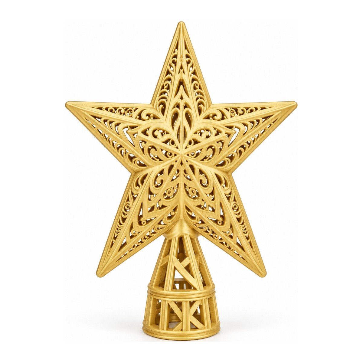Estrella Punta de Árbol de Navidad Calada 22 cm
