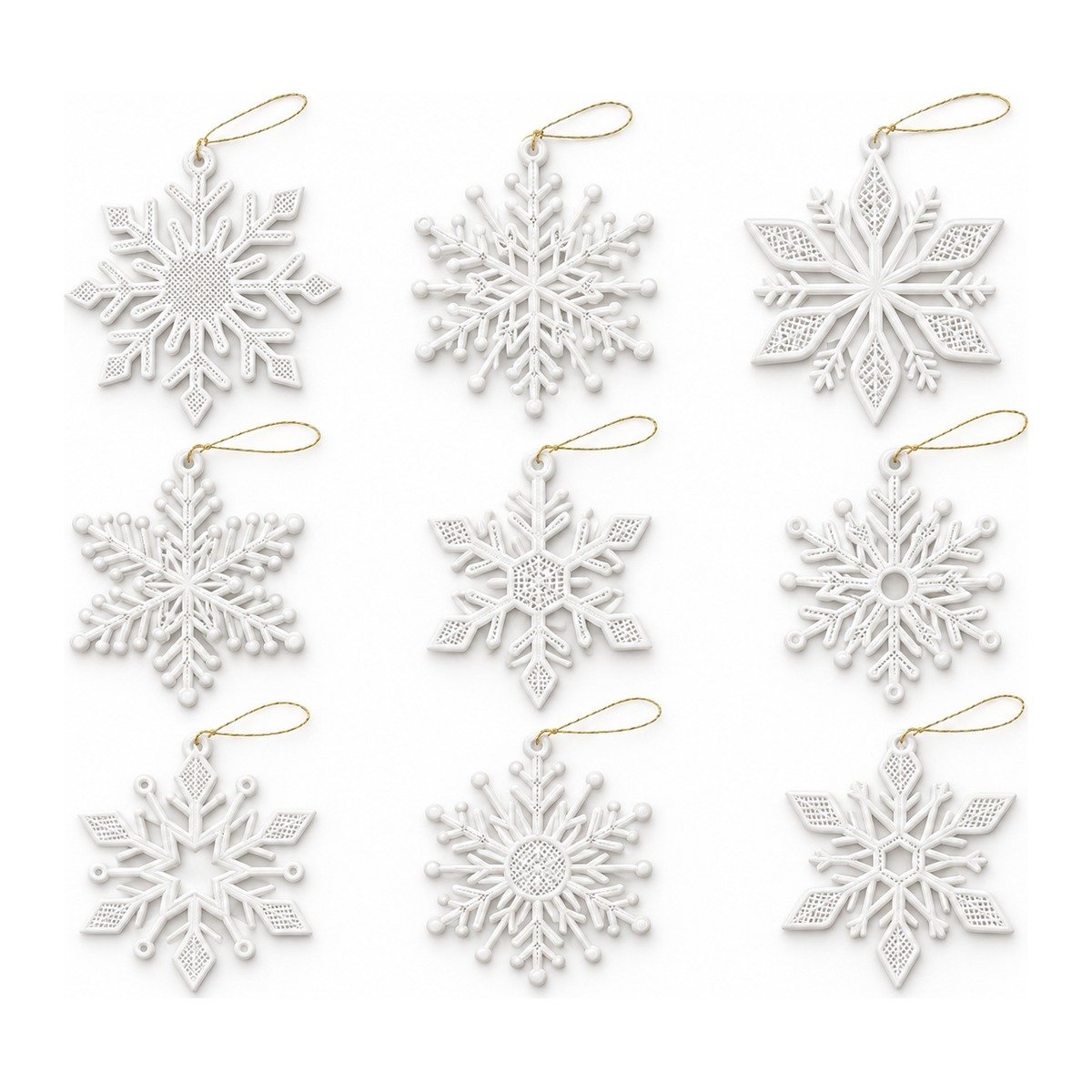 Set 18 Copos de Nieve Adornos Colgantes para Árbol - foto 1