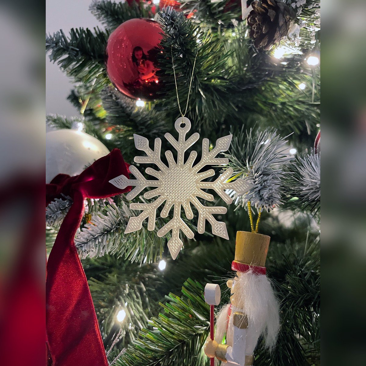 Set 18 Copos de Nieve Adornos Colgantes para Árbol - foto 3