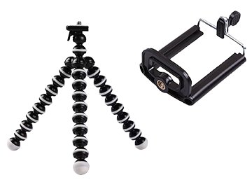 Mini Tripode Flexible 16cm Pelotitas Rosca Para Camara Y Soporte Para Celular