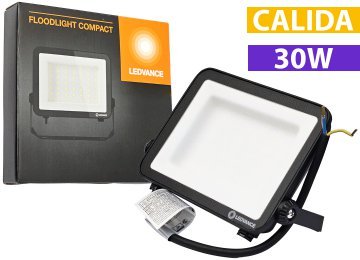Reflector Led Osram Ledvance Floodlight Negro 30w 830 Luz Calida Equivalencia 250w 220v 2550 Lumens