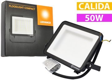 Reflector Led Osram Ledvance Floodlight Negro 50w 830 Luz Calida Equivalencia 400w 220v 4750 Lumens Ip65