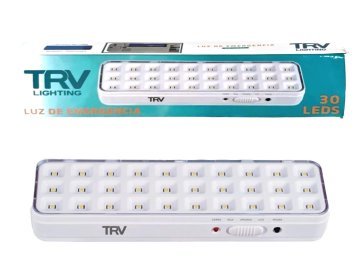 Luz De Emergencia Trv 30 Leds Bateria 2000mah Autonomia Alta 5hs Baja 10horas Dimensiones 30x55x204mm - Usa 18650