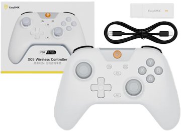 Joystick Easysmx X05 Rgb Hall Effect Sticks 5 Niveles Vibracion Bateria 750mah Pc Android Celular Nintendo Switch Steam 3 En 1 Cable Usb Tipo C 2.4ghz Inalambrico Y Bluetooth