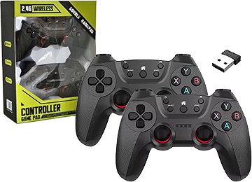 Joystick Android Consolas Pack X2 Usb Usa 2xaaa Por Joystick 2.4ghz Inalambrico - No Es Bluetooth