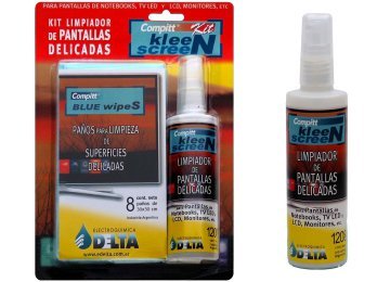 Kit Limpia Pantalla Delta Compitt Kleen Lpk Screen 120cc + 8 Panos De 30cm X 30cm