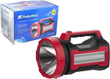 Linterna De Mano Probattery Ilre-9211 10w + 3w Luz Frontal 330 Lumens Luz Lateral 160lumens Intensidad De Luz Regulable Autonomia Hasta 75hs En Baja Intensidad Bateria Recargable 4v 6a