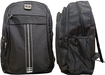 Mochila 15.6 S Sport Classic 4 Compartimientos Con Cierre Dimensiones 47x32cm Negra Con Gris