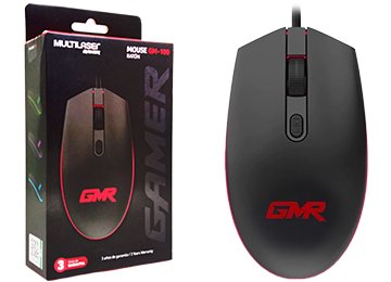 Mouse Multilaser Gm-100 Mo298 Rgb 4 Velocidades 800 1200 1600 2400dpi Cable Usb 1.5m Gamer