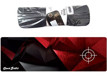 Pad Mouse Cdtek Bigg3 90x28cm Gamer Negro Con Rojo