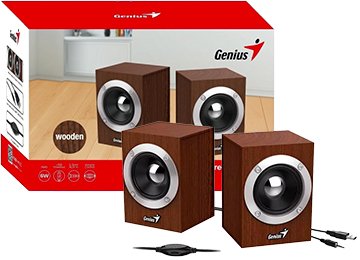 Parlantes Genius Sp-hf280 Usb 6w Wood Madera