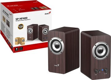 Parlantes Genius Sp-hf400 10 Watts 220v Madera Marron Oscuro