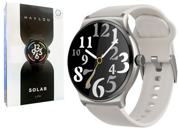 Smartwatch Haylou Solar Lite Sensor Cardiaco Sueno Estres Oxigeno En Sangre Ip68 100 Modos Deportivos 300mah Bluetooth 5.3 Pantalla 1.38 Pulgadas Plateado