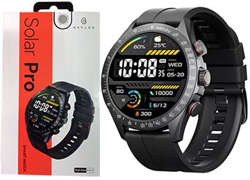 Smartwatch Haylou Solar Pro Sensor Cardiaco Presion Sueno Sp02 100 Modos Deportivos 300mah Bluetooth 5.3 Pantalla 1.43 Pulgadas Negro