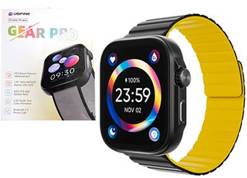 Smartwatch Udfine Watch Gear Pro Sensor Cardiaco Estres Sueno Sp02 5atm 100 Modos Deportivos Compatible Alexa 350mah Bluetooth 5.3 Pantalla 1.99 Pulgadas Negro