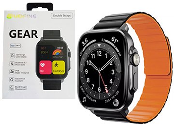 Smartwatch Udfine Watch Gear Sensor Cardiaco Estres Sueno Sp02 5atm 100 Modos Deportivos Compatible Alexa 300mah Bluetooth 5.3 Pantalla 2.01 Pulgadas Negro
