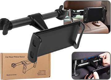 Soporte Celular Tablet Universal Asiento Apoya Cabeza Auto Plastico