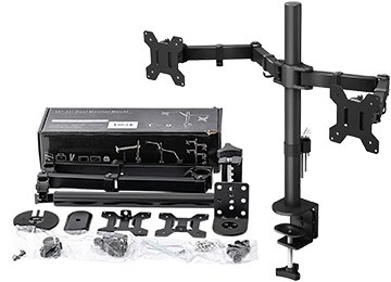 Soporte Doble Brazo 2 Monitores 10 A 32 Pulgadas Vesa 75 100 Maximo 10kg Movil De Mesa Incluye Tornillos Y Llave Allen