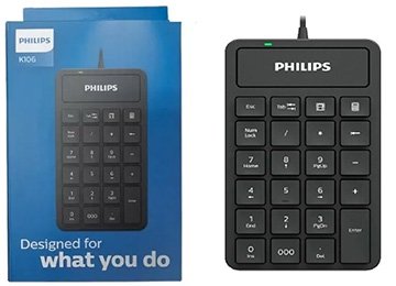 Teclado Numerico Philips Spk6106 Usb Cable 1.5mts Dimensiones 151x86x29mm