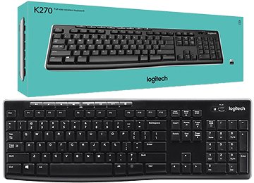 Teclado Logitech K270 Multimedia Tecla Encendido Apagado Usa 2xaaa Incluidas 2.4ghz Inalambrico Espanol Negro
