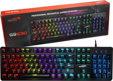 Teclado Sentey Gs-530 Fspro Mecanico Usb Cable 1.9mts Rgb 11 Efectos Switches Red