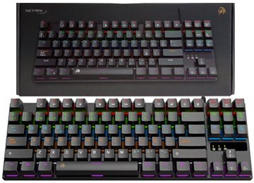 Teclado Netmak Nm-skill Switch Blue 8 Modos Rgb Peso 550g Usb 2.0 Cable 1.45mts 87 Teclas Mecanico Retroiluminado Negro
