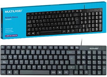 Teclado Multilaser Tc501 Con Cable Usb 1.2mts Negro