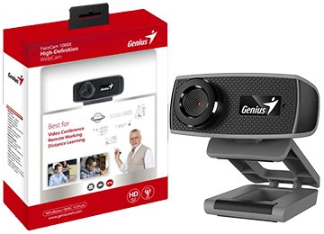 Webcam Genius Facecam 1000x Hd 720 30fps Foco Ajustable Manual Cable 1.5mts Con Microfono