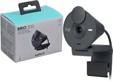 Webcam Logitech Brio 300 2mp 1080p 30fps Cable Usb Tipo C Inlcuye Adaptador A Usb Tapa Imantada