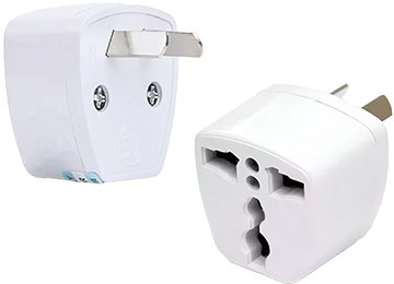 Adaptador Multi Enchufe Mundial Economico 2 Espigas Rectas 110v A 2 Patas Cruzadas 220v