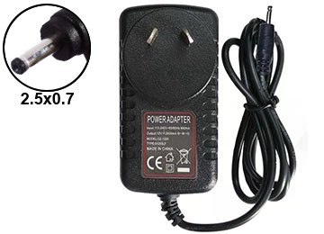 Cargador Tablet 5v 2a 2.5x0.7mm Pin Fino 2a Reales Titan Euro Coby Alternativo