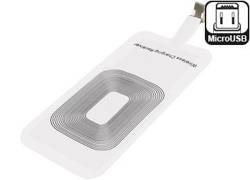 Receptor Cargador Micro Usb Inalambrico - Requiere Base Con Cargador De 2a Reales Y Cable Mallado Reforzado