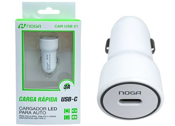 Cargador 12v A 5v 9v 15w Usb Tipo C Noganet Car Usb 21 Para Auto