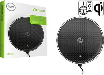 Base Cargador Inalambrico Noganet Ng-q03 10w Incluye Cable Micro Usb A Usb Requiere Cargador De Pared Con Usb Hembra - Qi