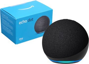 Parlante Amazon Echo Dot 5 Asistente Virtual Maneja Spotify Netflix Youtube Alexa Y Mas Carbon Charcoal - Incluye Cargador 12v 1.2a 4.0x1.7mm Patas Rectas