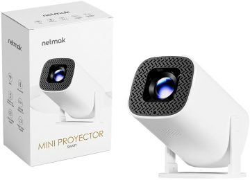 Proyector Netmak Nm-pr500 1xhdmi 1xusb 1xmicrosd Wifi 6 Bluetooth 5.4 Android 14 Proyeccion Hasta 150 Pulgadas Ajuste Angulo Digital Nativo 720p Parlante Control Remoto Dimensiones 8x8x16.5cm